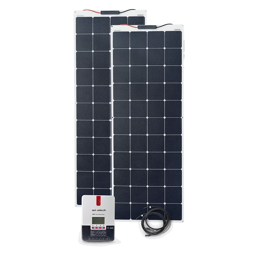 Solarset 320 Watt flexibel - Solaranlage für Wohnmobil, Camper & Boot Solarset 320 Watt flexibel - Solaranlage für Wohnmobil, Camper & Boot
