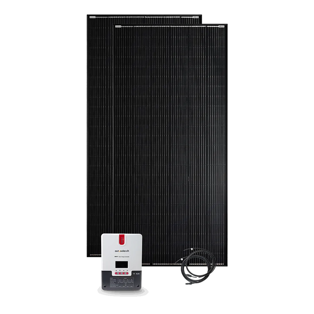 Solaranlage 800W, 24V mit 60A MPPT Laderegler und Fernbedienung