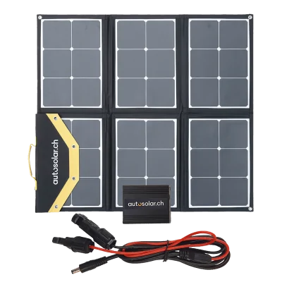 Valise solaire flexible AutoSolar 135 W (6 x 22,5 W) avec convertisseur CC AutoSolar