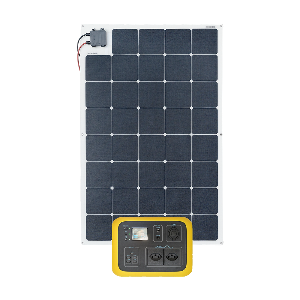 AutoSolar Avantura Pro 2 - Powerstation 500Wh "Swiss Edition" mit Solarpanel 145W – mobile Stromversorgung für, E-Bikes, Handy