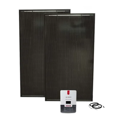 Système solaire de 320 W avec régulateur de charge MPPT 30 A, câbles sans batterie