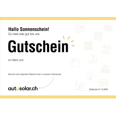 Digitaler Geschenkgutschein Solar