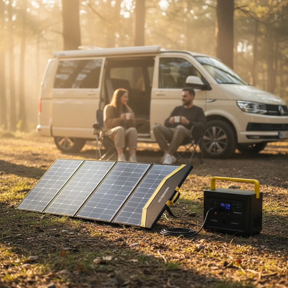 Efficient 260W solar module: Foldable 260W solar suitcase, flexible – includes charger and connection terminals Efficient 260W solar module: Foldable 260W solar suitcase, flexible – includes charger and connection terminals