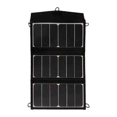21-watt foldable solar panel with USB-C and USB connection