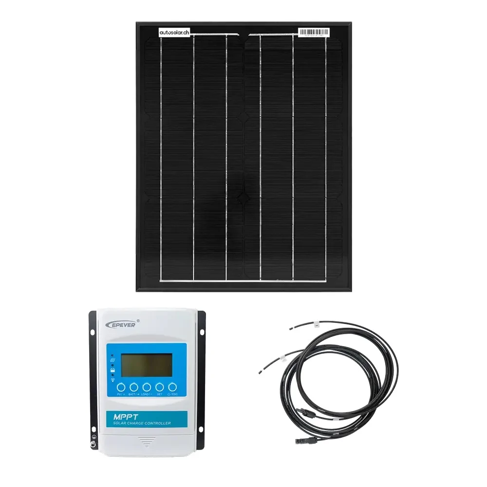 Solarset 20W flexibel mit 10A MPPT Laderegler - für Schiff oder Camper