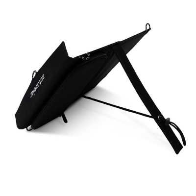 Foldable, efficient 12W solar panel with USB ports