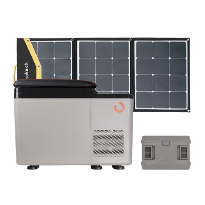 Glacière solaire de 15 L avec valise solaire de 135 W et batterie au lithium