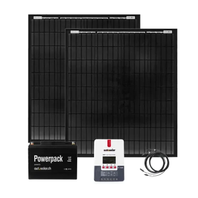 Kit solaire 200 W pour camping-cars – Lithium 55 Ah + MPPT 20 A | Système solaire compact