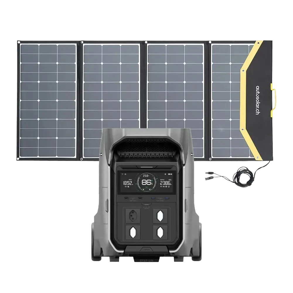 EcoFlow Delta Pro 3 avec boîtier Sola 260 watts