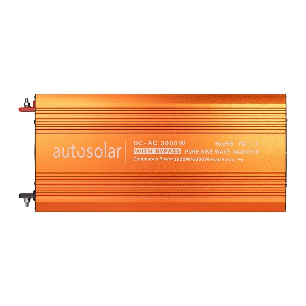 4000 Watt Wechselrichter Solar mit Bypass - reiner Sinus - 12V zu 230V