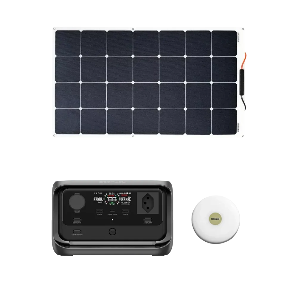 Buy an emergency power kit with solar panel & power station