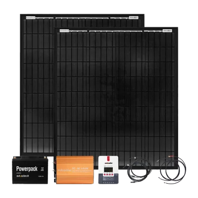 200W solar system with lithium battery, inverter & charge controller