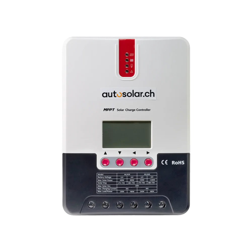 320W solar system with 30A MPPT charge controller, cables without battery