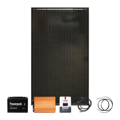 Solarset 160W Ultra – 55Ah Lithiumbatterie + 600W Wechselrichter