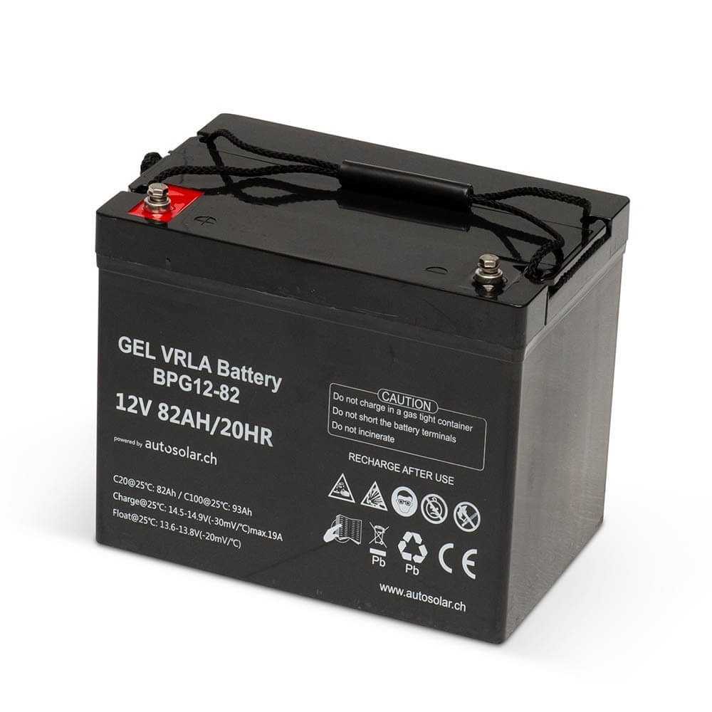 GEL-Batterie 82Ah - 12 Volt Solarbatterie mit GEL - Zyklenfest
