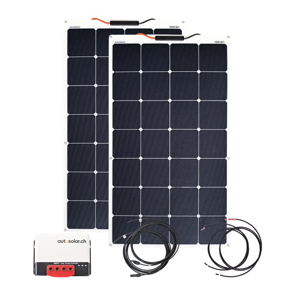 210 Watt flexible solar system, for campers