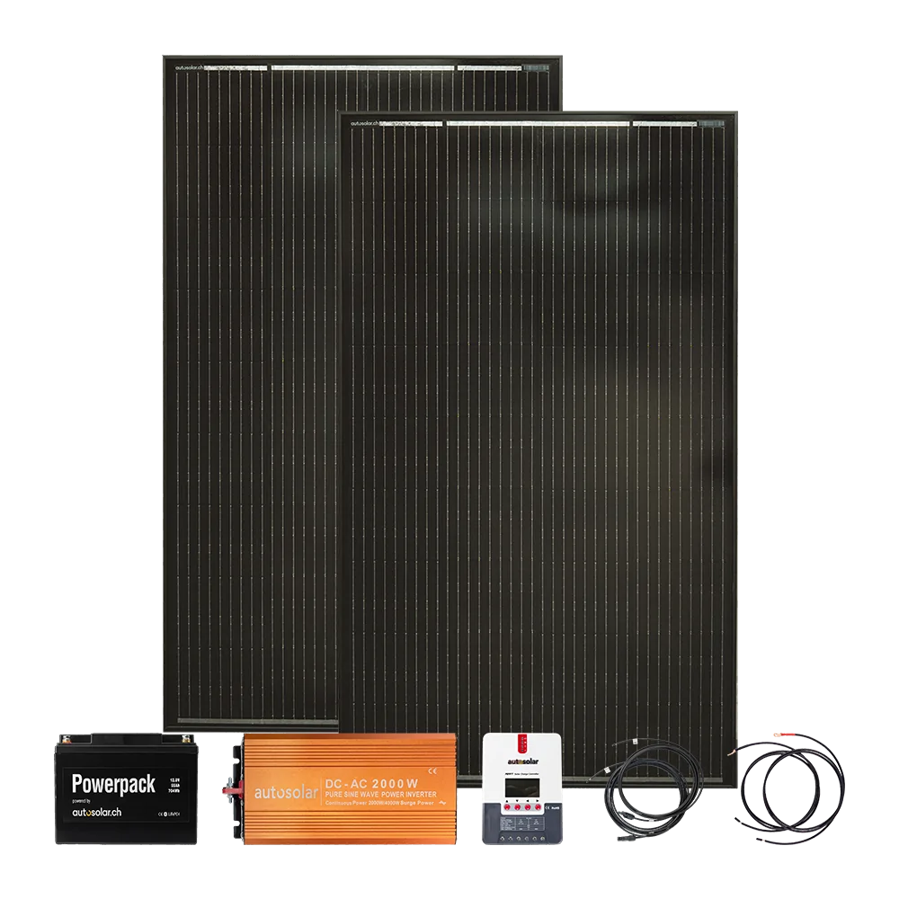Solarset 320W mit 120Ah Lithium Akku & 2000W Wechselrichter kaufen