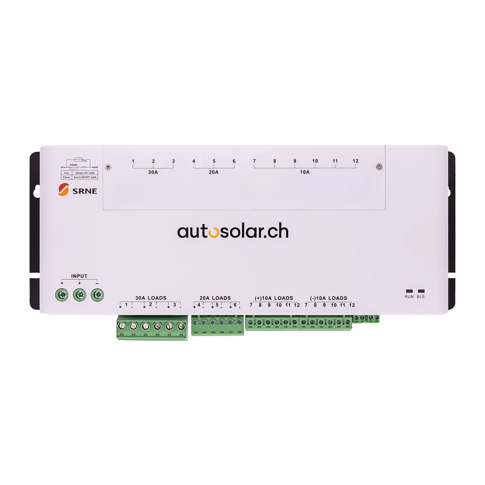 Boîtier distribution 12V 120A Bluetooth à fusibles | AutoSolar