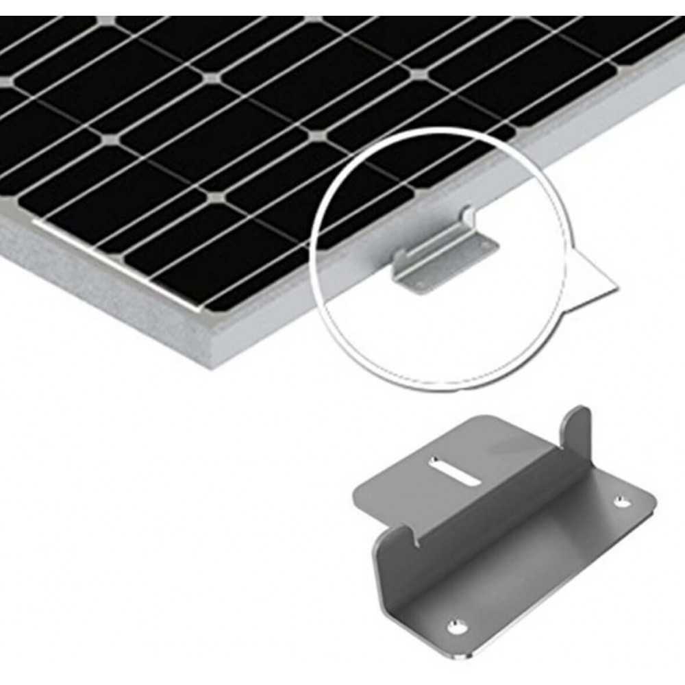 Supports de montage en Z (4 pièces) avec vis en aluminium pour modules solaires