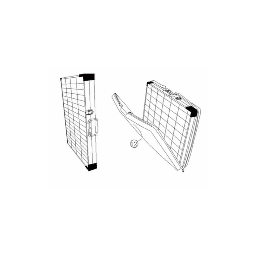 60W MONO solar suitcase with charge controller and cable