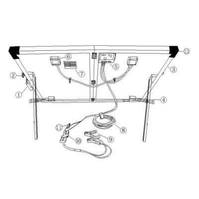 Valise solaire MONO 60W avec contrôleur de charge et câble
