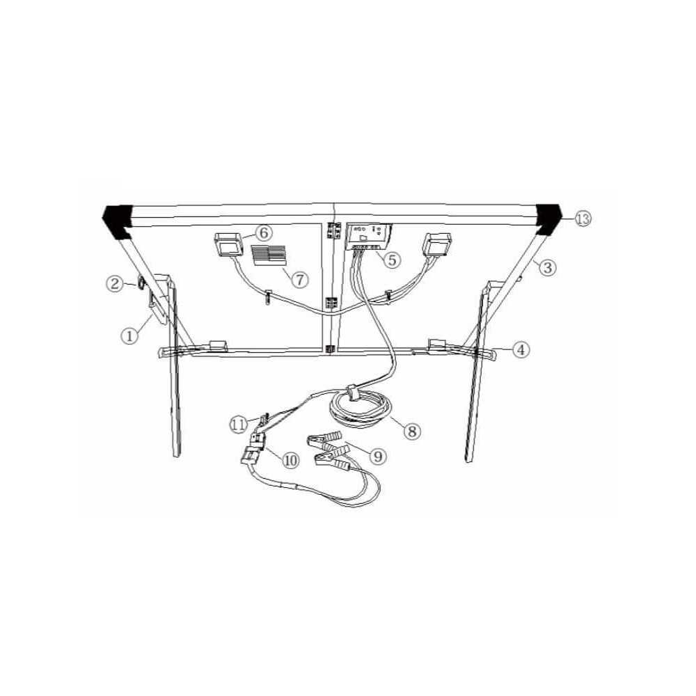 60W MONO solar suitcase with charge controller and cable
