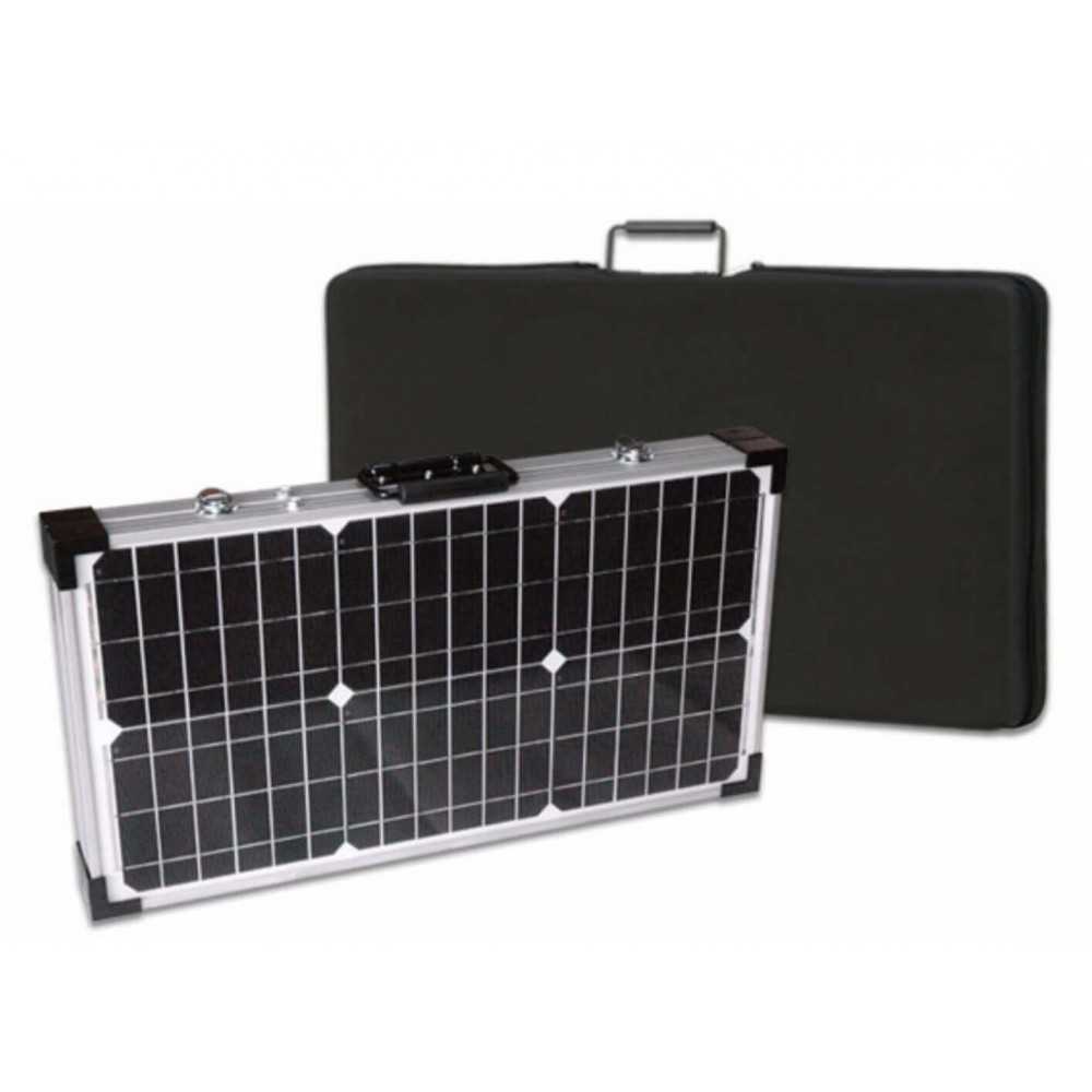 60W MONO solar suitcase with charge controller and cable